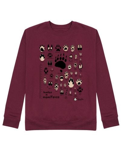 Sudadera Sin Capucha Unisex Huellas de mamíferos ibéricos n. común ( laTostadora - latostadora.com - Modalova