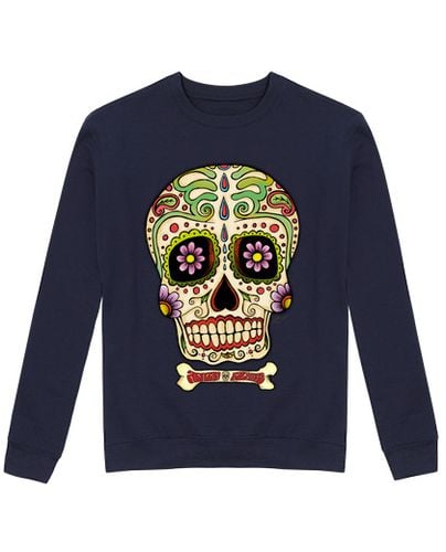 Sudadera Sin Capucha Unisex Calavera Mexicana !!! laTostadora - latostadora.com - Modalova