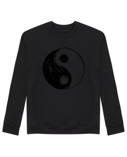 Sudadera Sin Capucha Unisex Yin and Yang - Black Edition laTostadora - latostadora.com - Modalova