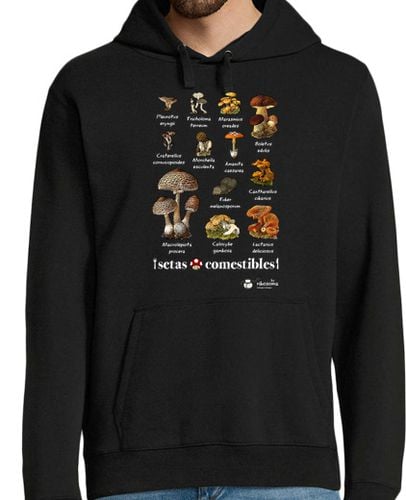 Sudadera Con Capucha Para Hombre Setas comestibles (fondos oscuros) laTostadora - latostadora.com - Modalova