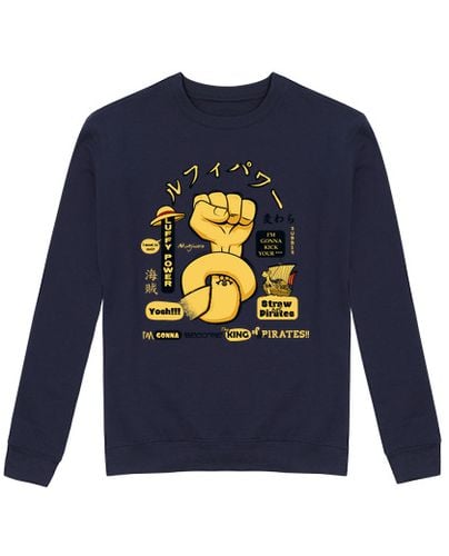 Sudadera Sin Capucha Unisex Luffy Power laTostadora - latostadora.com - Modalova