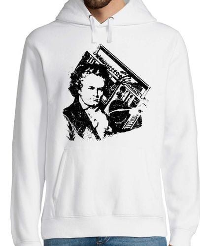 Sudadera Con Capucha Para Hombre Beethoven hip-hop ghettoblaster laTostadora - latostadora.com - Modalova