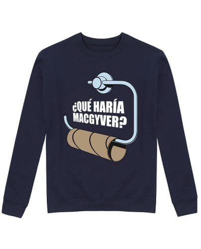 Sudadera Sin Capucha Unisex Que Haria MacGyver laTostadora - latostadora.com - Modalova