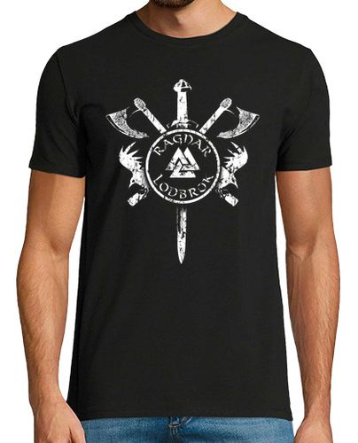 Camiseta Hombre Manga Corta Ragnar Lodbrok - Vikings laTostadora - latostadora.com - Modalova