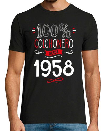 Camiseta Hombre Manga Corta 100 por 100 Colchonero Desde 1958, 66 años laTostadora - latostadora.com - Modalova