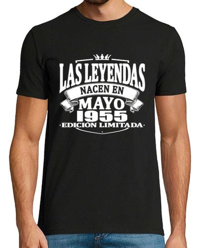 Camiseta Hombre Manga Corta Las leyendas nacen en mayo 1955 laTostadora - latostadora.com - Modalova