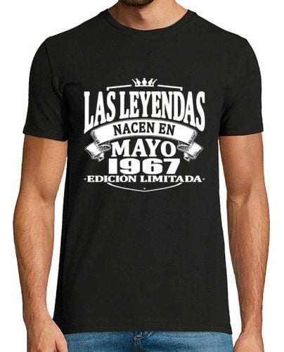 Camiseta Hombre Manga Corta Las leyendas nacen en mayo 1967 laTostadora - latostadora.com - Modalova