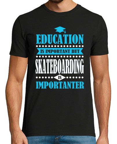 Camiseta Hombre Manga Corta la educación es importante, pero el skateboarding laTostadora - latostadora.com - Modalova