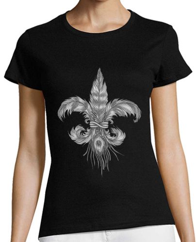 Camiseta mujer Flor de lis de plumas. Flor de lis plumas. Camiseta mujer laTostadora - latostadora.com - Modalova