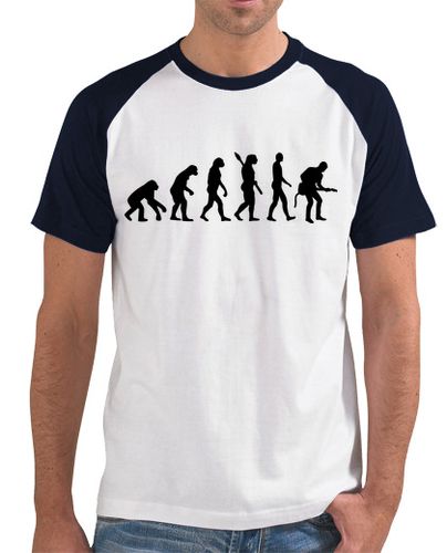 Camiseta Hombre Estilo Béisbol guitarra de evolución rock músico laTostadora - latostadora.com - Modalova