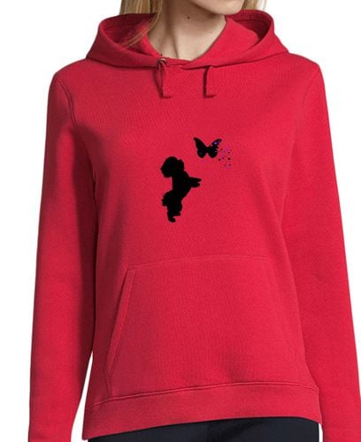 Sudadera Con Capucha Para Mujer Sudadera Bichom maltes, mariposas laTostadora - latostadora.com - Modalova