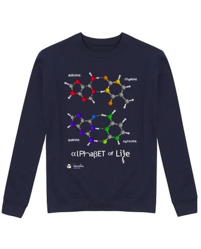 Sudadera Sin Capucha Unisex ɑlPhaβET of Life (fondos oscuros) laTostadora - latostadora.com - Modalova