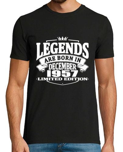 Camiseta Hombre Manga Corta las leyendas nacen en diciembre de 1957 laTostadora - latostadora.com - Modalova