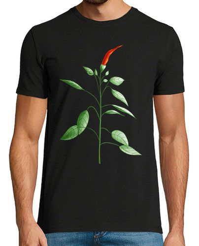 Camiseta Hombre Manga Corta planta de ají picante dibujo botánico laTostadora - latostadora.com - Modalova