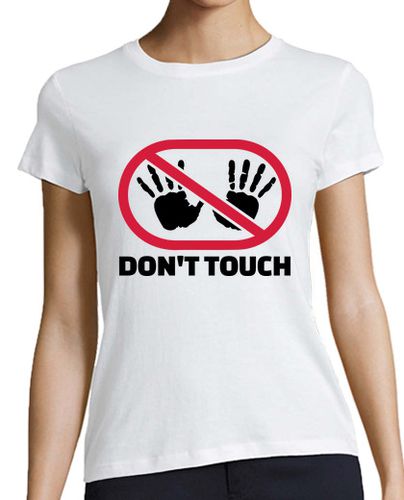 Camiseta mujer no toques las manos - latostadora.com - Modalova