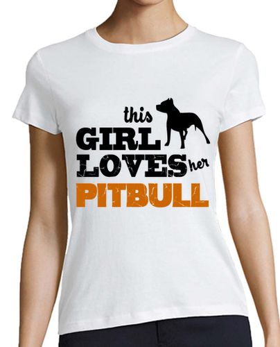 Camiseta mujer esta chica ama a su pitbull - latostadora.com - Modalova