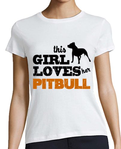 Camiseta Mujer Manga Corta esta chica ama a su pitbull laTostadora - latostadora.com - Modalova