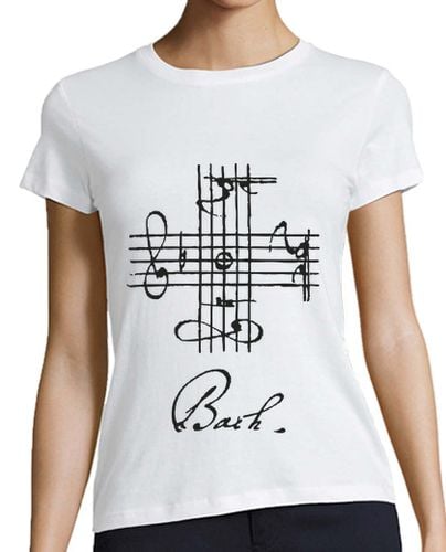 Camiseta Mujer Manga Corta Motivo Bach laTostadora - latostadora.com - Modalova