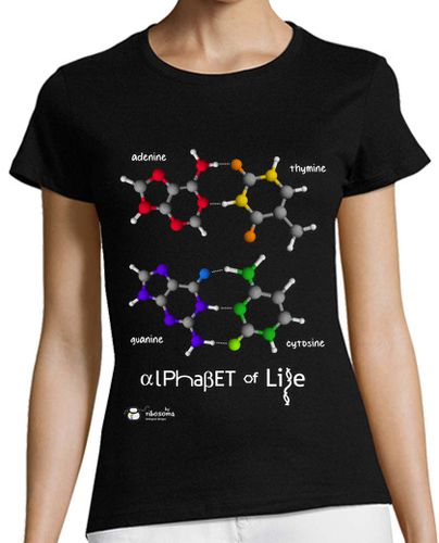 Camiseta mujer ɑlPhaβET of Life (fondos oscuros) laTostadora - latostadora.com - Modalova