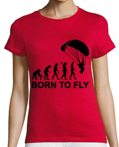 Camiseta mujer Evolution Skydiving born to fly - latostadora.com - Modalova