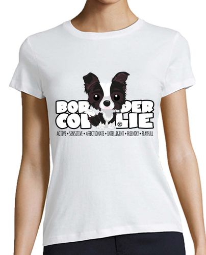 Camiseta mujer DGBigHeads Border Collie Black laTostadora - latostadora.com - Modalova