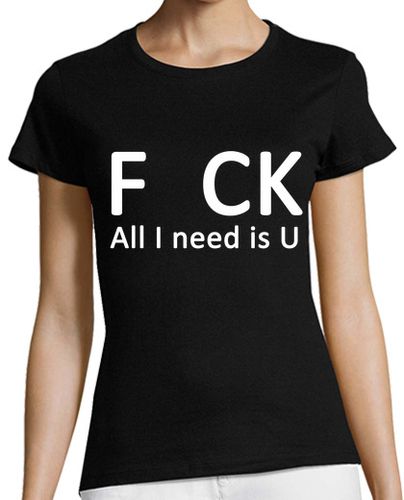 Camiseta mujer F CK. All I need is U (blanco) - latostadora.com - Modalova