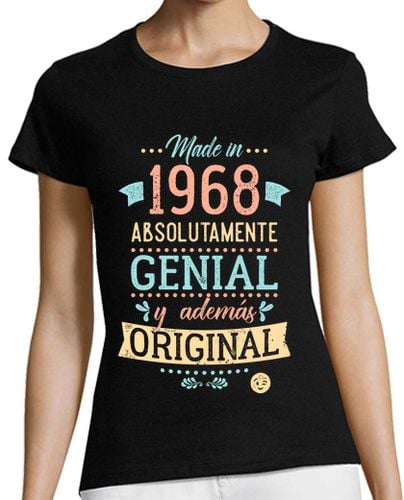 Camiseta Mujer Manga Corta Made in 1968 Absolutamente genial laTostadora - latostadora.com - Modalova