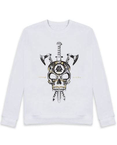 Sudadera Sin Capucha Unisex Calavera Vikingos y Armas laTostadora - latostadora.com - Modalova