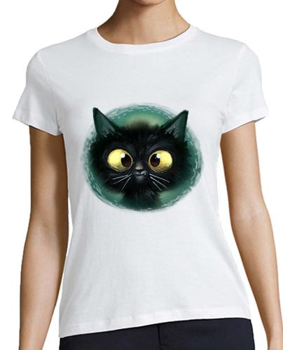 Camiseta Mujer Manga Corta gato negro laTostadora - latostadora.com - Modalova