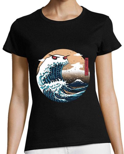 Camiseta Mujer Manga Corta el gran monstruo de la camisa kanagawa para mujer laTostadora - latostadora.com - Modalova