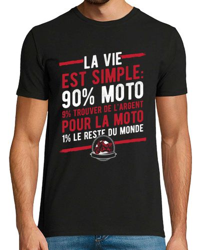 Camiseta la vida es sencilla motocicleta - latostadora.com - Modalova