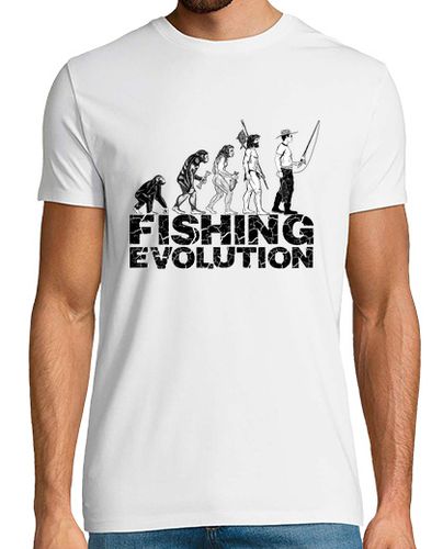 Camiseta Hombre Manga Corta regalo de la pesca evolución laTostadora - latostadora.com - Modalova