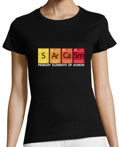 Camiseta Mujer Manga Corta SARCASM US LETRAS BLANCAS (para camis o laTostadora - latostadora.com - Modalova