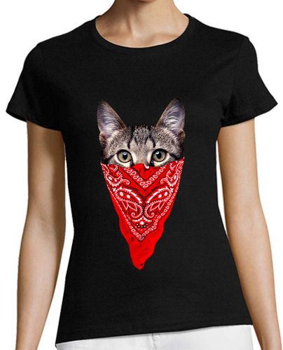 Camiseta Mujer Manga Corta gato gángster laTostadora - latostadora.com - Modalova