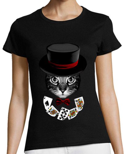 Camiseta mujer gato ilusionista - latostadora.com - Modalova