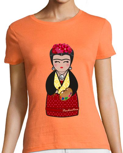 Camiseta mujer Camiseta verde Kokeshi Frida Kahlo - latostadora.com - Modalova