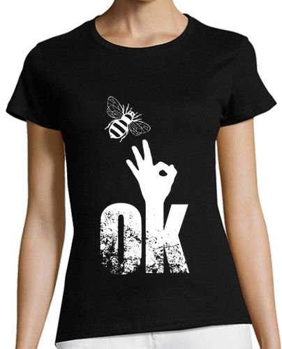 Camiseta mujer abeja ok dedo arriba signo positivo act - latostadora.com - Modalova
