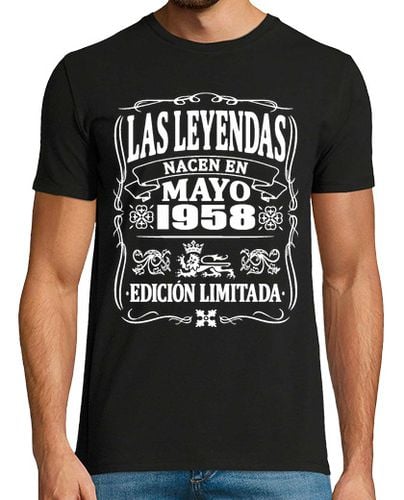 Camiseta Hombre Manga Corta Leyendas nacen en mayo 1958 laTostadora - latostadora.com - Modalova