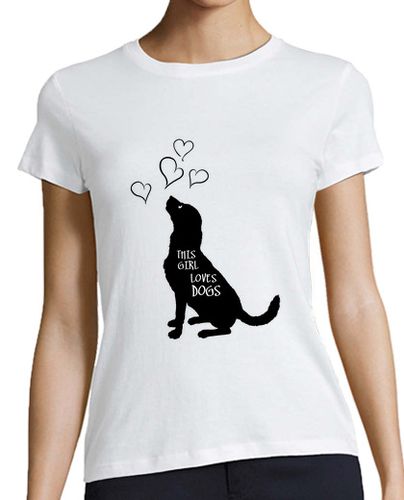 Camiseta mujer esta chica ama a los perros - mascotas - latostadora.com - Modalova