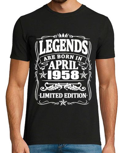 Camiseta Hombre Manga Corta leyendas nacidas en abril de 1958 laTostadora - latostadora.com - Modalova