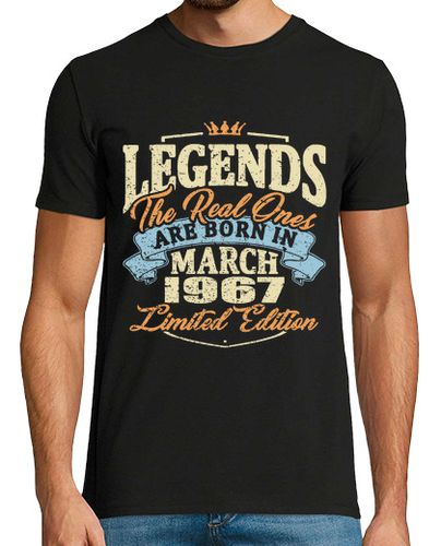 Camiseta Hombre Manga Corta nacido en marzo de 1967 laTostadora - latostadora.com - Modalova