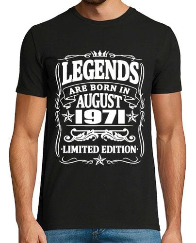 Camiseta Hombre Manga Corta leyendas nacidas en agosto de 1971 laTostadora - latostadora.com - Modalova