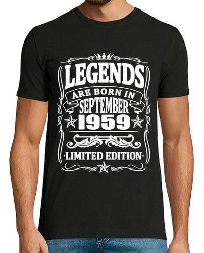 Camiseta Hombre Manga Corta leyendas nacidas en septiembre de 1959 laTostadora - latostadora.com - Modalova