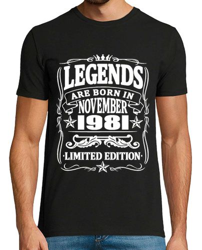 Camiseta Hombre Manga Corta leyendas nacidas en noviembre de 1981 laTostadora - latostadora.com - Modalova