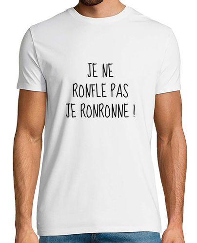 Camiseta Hombre Manga Corta No ronco que ronronea / ronquido laTostadora - latostadora.com - Modalova