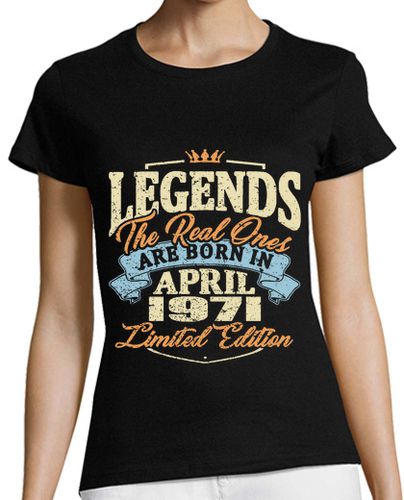 Camiseta Mujer Manga Corta nacido en abril de 1971 laTostadora - latostadora.com - Modalova