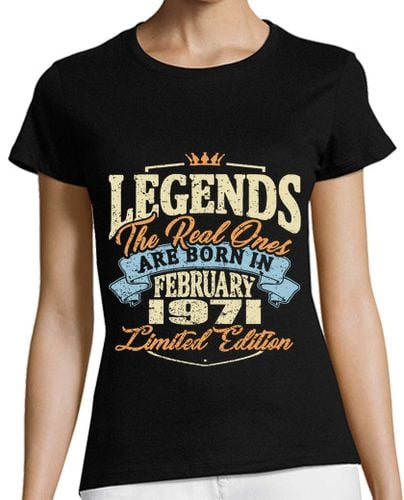 Camiseta Mujer Manga Corta nacido en febrero de 1971 laTostadora - latostadora.com - Modalova