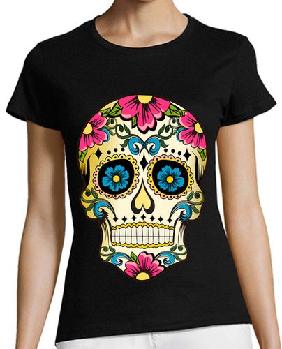 Camiseta mujer Cooltee Floral candy skull. La tostadora - latostadora.com - Modalova