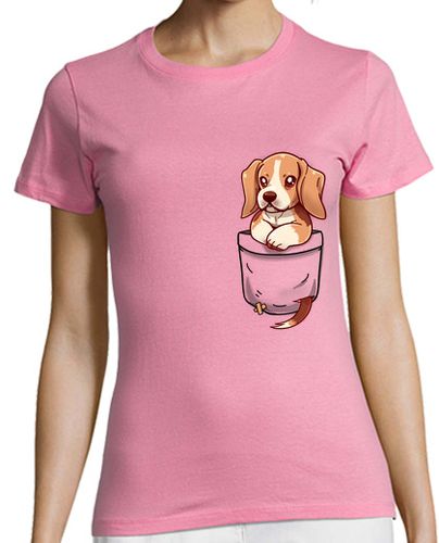 Camiseta mujer bolsillo lindo beagle - camisa de mujer - latostadora.com - Modalova