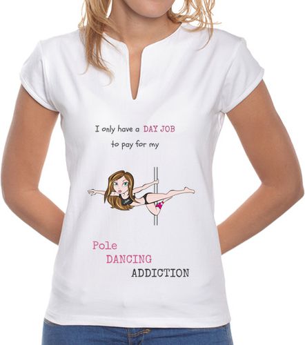 Camiseta mujer Pole dance, Mujer, cuello mao, blanca - latostadora.com - Modalova